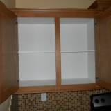 White Lined Overhead Cabinet